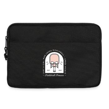 Pickleball-Prinzessin-Mädchen - Laptoptasche 13" - Schwarz - Vorne