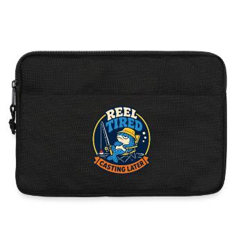 Reel Tired – Angeln später - Laptoptasche 13" - Schwarz - Vorne