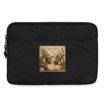 Nature's Remedies Vintage Poster Herbal Pharmacy - Laptop bag 13" - black - Front
