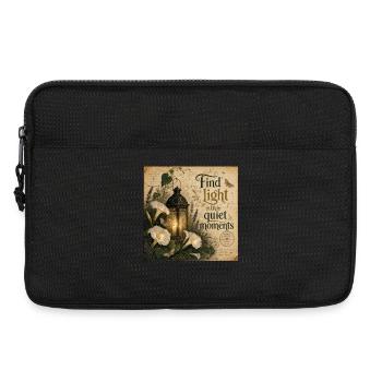 Find Light In Quiet Moments Vintage Poster Decoration - Laptop bag 13" - black - Front