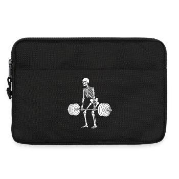 Skeleton weight lifting - Laptop bag 13" - black - Front