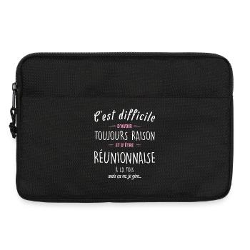 C Est Difficile D Avoir Toujours Raison Et D Et... - Sacoche pour ordinateur portable 13 pouces - noir - Devant