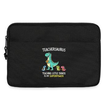 Teachersaurus Humour d’enseignant avec Petit Dinosaure - Sacoche pour ordinateur portable 13 pouces - noir - Devant
