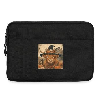 Vache écossaise Sweat à capuche d’Halloween Vache Vintage - Sacoche pour ordinateur portable 13 pouces - noir - Devant
