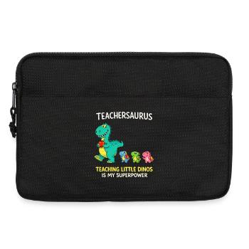 Teachersaurus Humour d’enseignant avec Petit Dinosaure - Sacoche pour ordinateur portable 13 pouces - noir - Devant