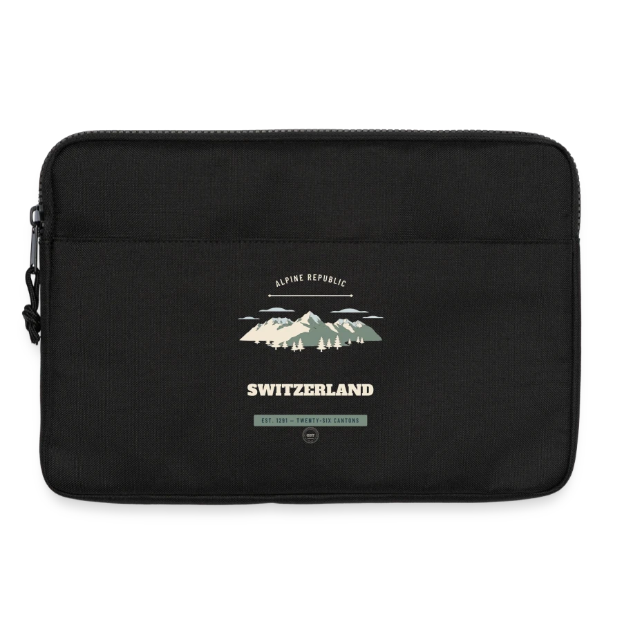 Switzerland badge on a laptop bag 13", black