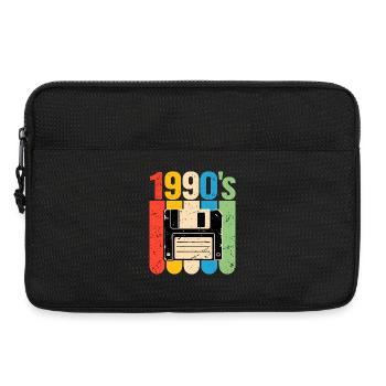 1990er Retro Computer Nostalgie mit Diskette - Laptoptasche 13" - Schwarz - Vorne