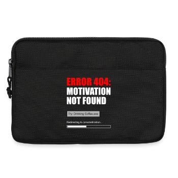 404 Motivation nicht gefunden - Laptoptasche 13" - Schwarz - Vorne
