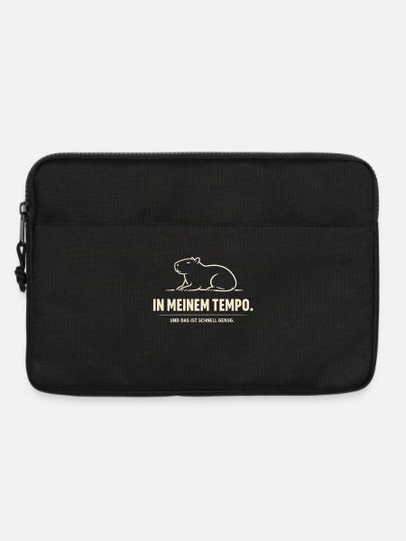 In meinem Tempo Biber Illustration - Laptoptasche 13" - Schwarz