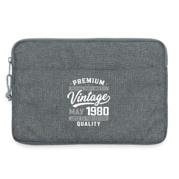 May 1980 Birthday 46 years old - Born May 1980 - Laptop bag 13" - heather grey - Front