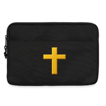 NOUVEAU -- Une touche dorée de foi ! - Sacoche pour ordinateur portable 13 pouces - noir - Devant