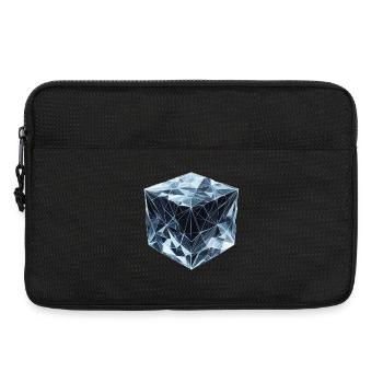 Un glaçon de style polygonal - Sacoche pour ordinateur portable 13 pouces - noir - Devant