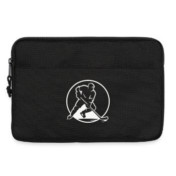 Kreis Hockey Silhouette Emblem - Laptoptasche 13" - Schwarz - Vorne
