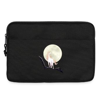 Einhorn vor Mond - Laptoptasche 13" - Schwarz - Vorne