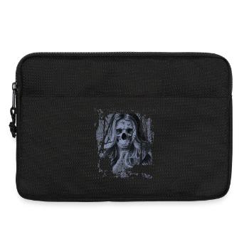 Skull girl blue - Laptop bag 13" - black - Front
