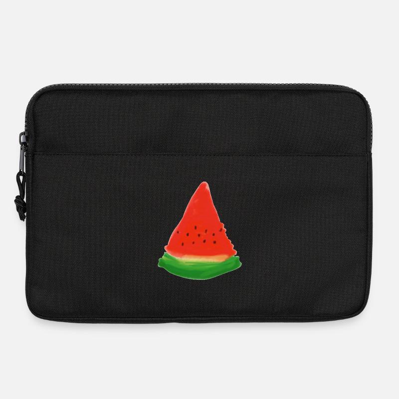Aquarell-Wassermelonen-Scheibe - Laptoptasche 13" - Schwarz