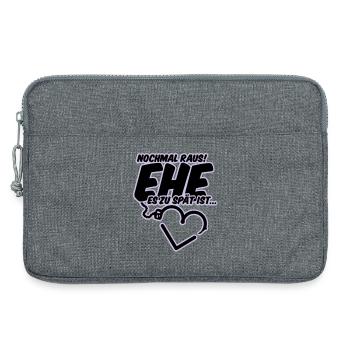 bachelor party wedding shower wedding - Laptop bag 13" - heather grey - Front