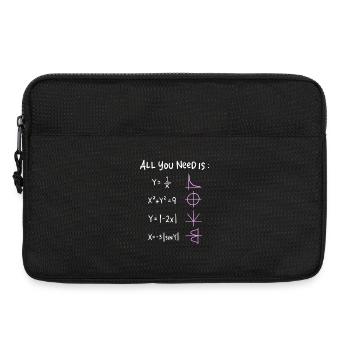 All You Need is Math Graphics - Laptop bag 13" - black - Front