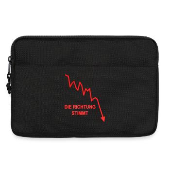 la direction est correcte, spö, la politique rouge, rouge - Sacoche pour ordinateur portable 13 pouces - noir - Devant