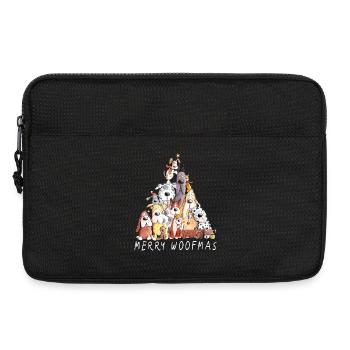 MERRY WOOFMAS chiens pile de chien de Noël - Sacoche pour ordinateur portable 13 pouces - noir - Devant