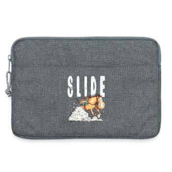 Westernpferd Slide - Laptoptasche 13" - Grau meliert - Vorne