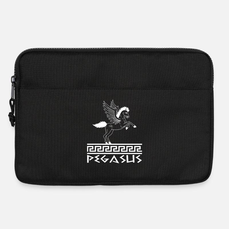 Weißes Pegasus-Pferd - Laptoptasche 13" - Schwarz