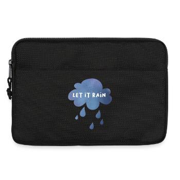 Qu'il pleuve nuage pluie goutte météo maussade - Sacoche pour ordinateur portable 13 pouces - noir - Devant