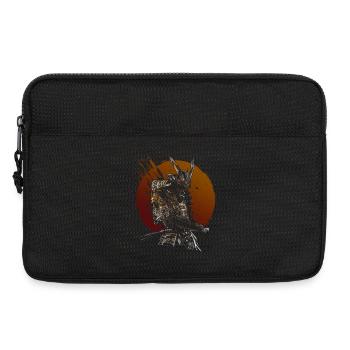 Samurai-Krieger, aufgehende Sonne, Katana-Kunst - Laptoptasche 13" - Schwarz - Vorne
