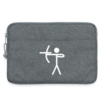 Bogenschießen - Laptoptasche 13" - Grau meliert - Vorne