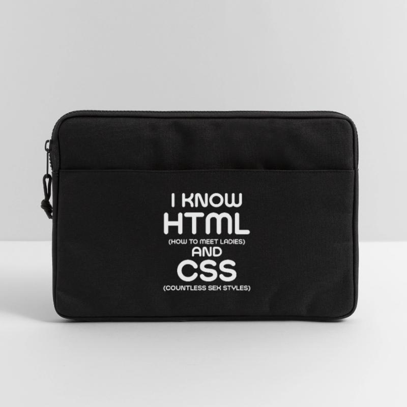 I Know HTML and CSS Laptop bag 13"