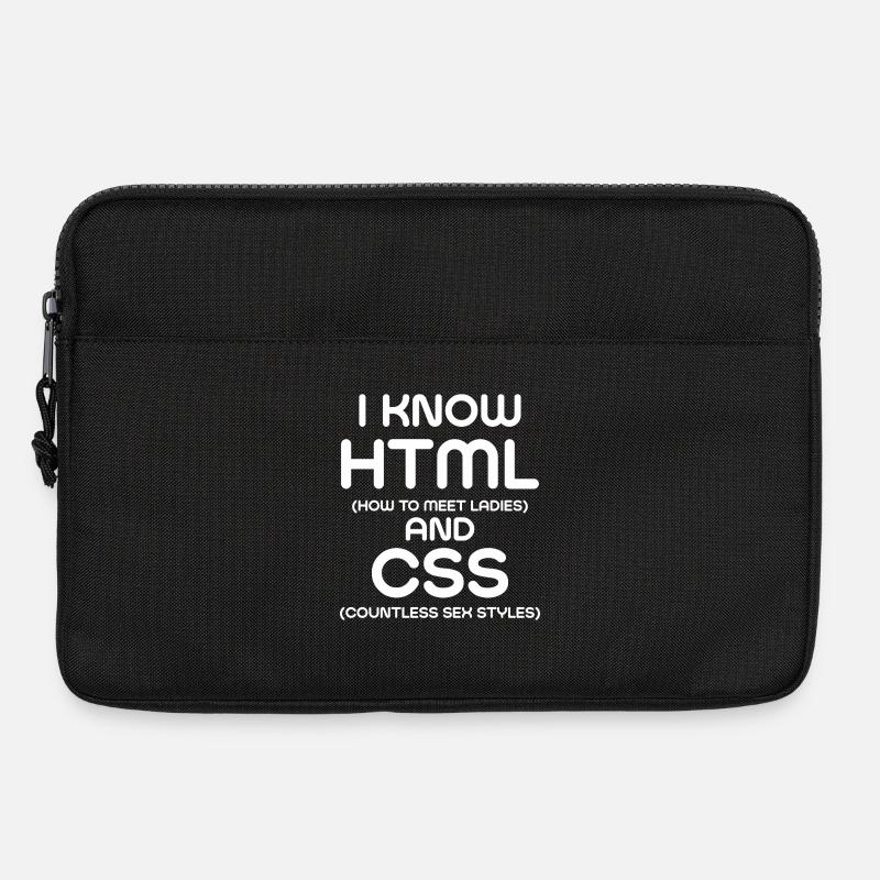 Ich kenne HTML und CSS - Laptoptasche 13" - Schwarz