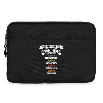 Der perfekte Tag für Gamer und Zocker - Laptoptasche 13" - Schwarz - Vorne