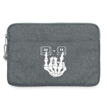 Anatomie humoristique main choix multiple - Sacoche pour ordinateur portable 13 pouces - gris chiné - Devant