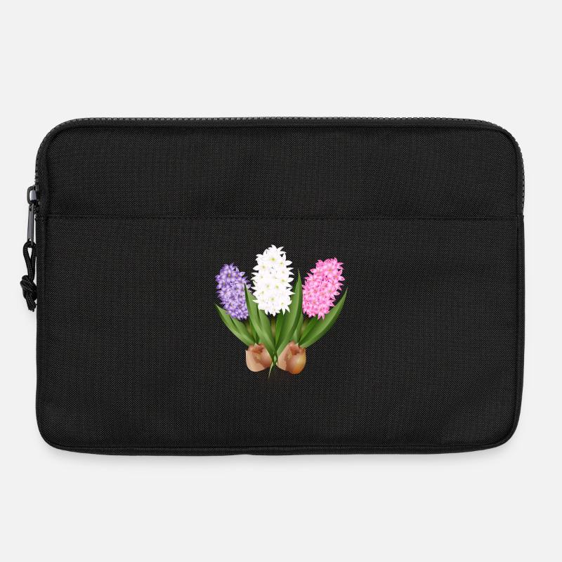 Von Hand gezeichnete Hyazinthen - Laptoptasche 13" - Schwarz
