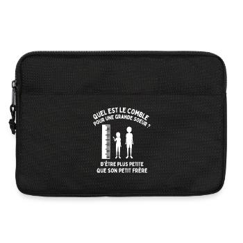 grande soeur, petit frère, frère er soeur - Sacoche pour ordinateur portable 13 pouces - noir - Devant