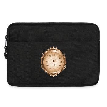Montre Steampunk au look antique avec engrenages - Sacoche pour ordinateur portable 13 pouces - noir - Devant