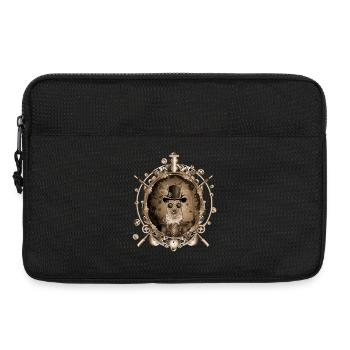 Portrait de cerf Steampunk au look sépia antique - Sacoche pour ordinateur portable 13 pouces - noir - Devant