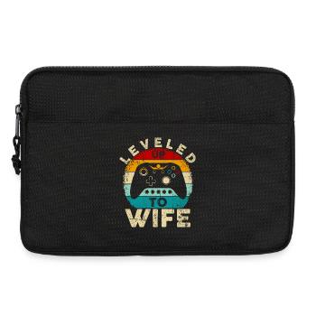 Montez de niveau en épouse Rétro Gamer - Sacoche pour ordinateur portable 13 pouces - noir - Devant
