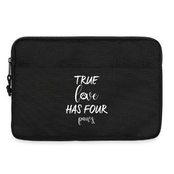 True love has four paws - Laptop bag 13" - black - Front