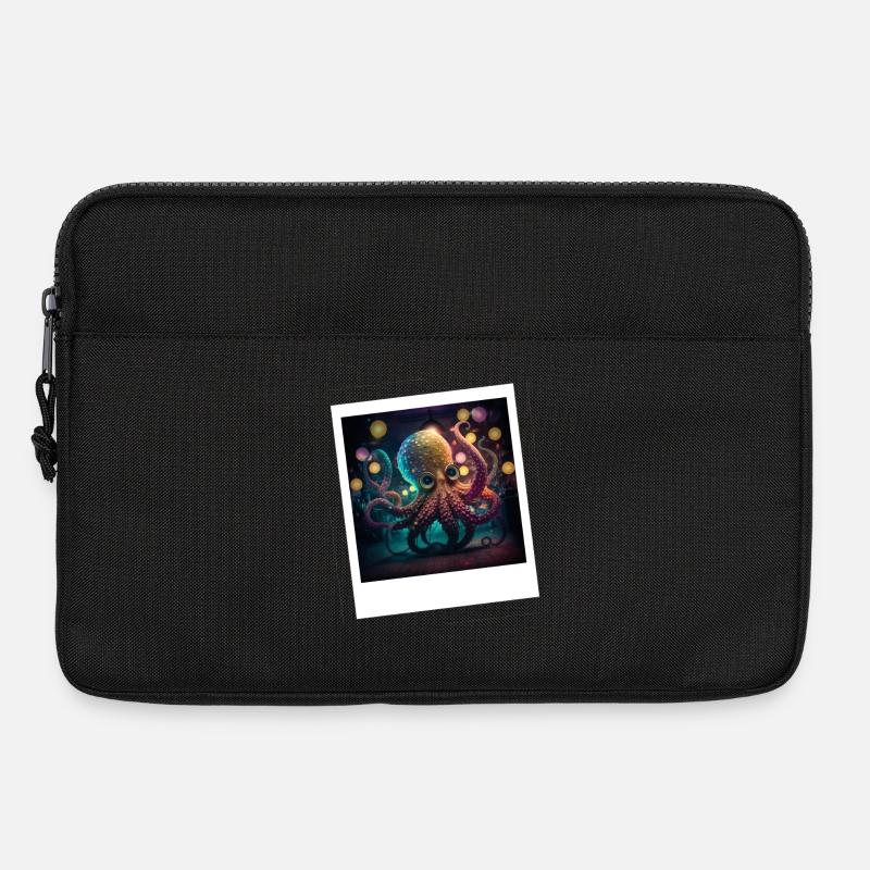 Octopus Octopus Neon dancing in the night - Laptop bag 13" - black