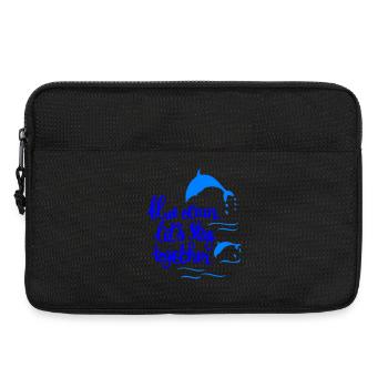 Dauphins, Océan - Sacoche pour ordinateur portable 13 pouces - noir - Devant