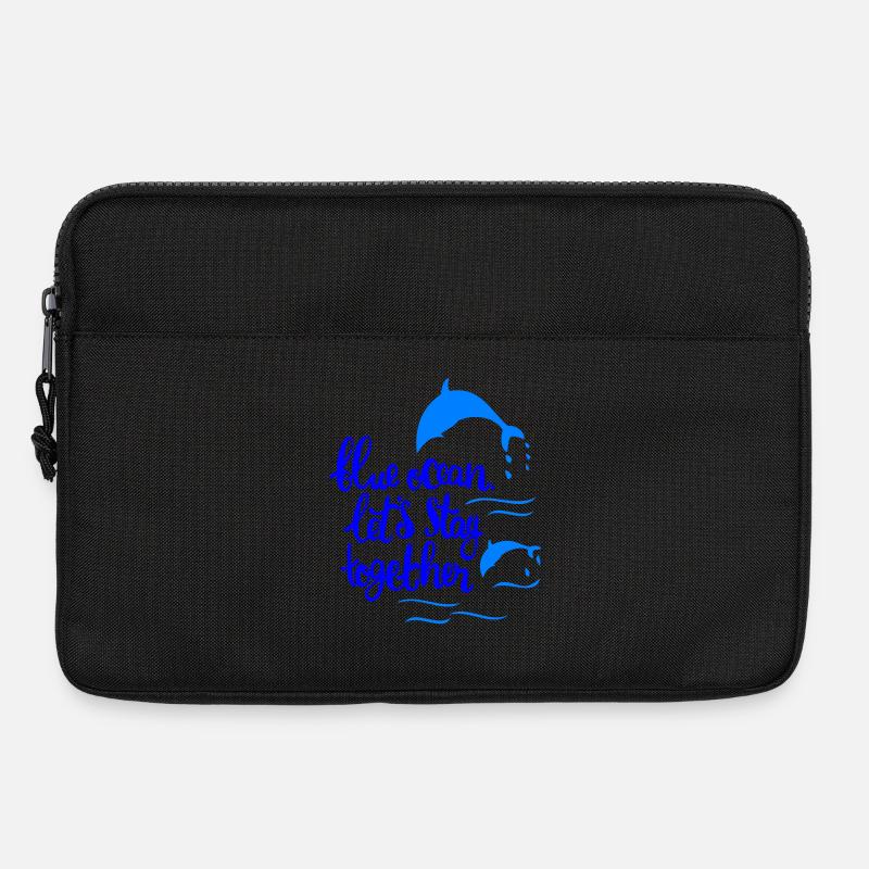Delfine, Ozean - Laptoptasche 13" - Schwarz