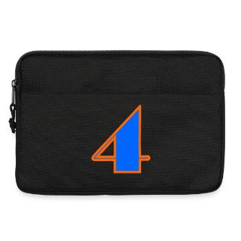 4 JAHRE, 4. GEBURTSTAG, 4 JAHRE, VIER - Laptoptasche 13" - Schwarz - Vorne
