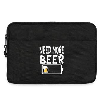 Batterie faible Besoin de plus de bière - Sacoche pour ordinateur portable 13 pouces - noir - Devant