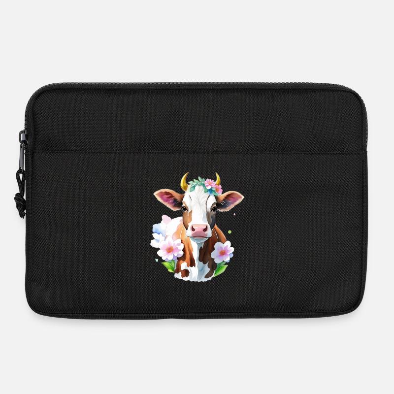Kleine Kuh - Laptoptasche 13" - Schwarz