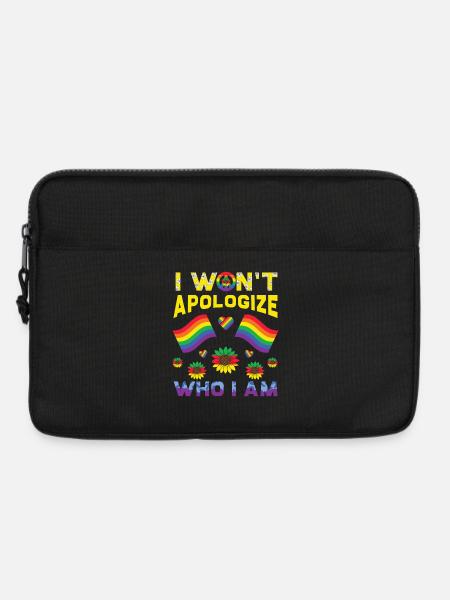 LGBT, Regenbogen, Stolz - Laptoptasche 13" - Schwarz
