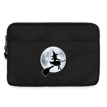Witch on a Broom - Laptop bag 13" - black - Front