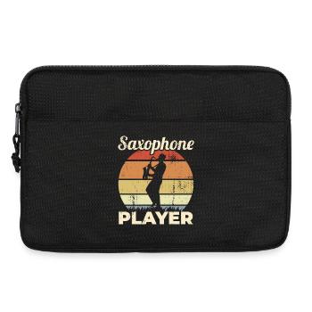 Drôle de saxophoniste - Sacoche pour ordinateur portable 13 pouces - noir - Devant