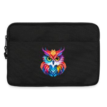 Conception de hibou - Sacoche pour ordinateur portable 13 pouces - noir - Devant