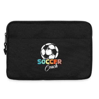 retro soccer coach Fußballspiel Mannschaft Symbol - Laptoptasche 13" - Schwarz - Vorne